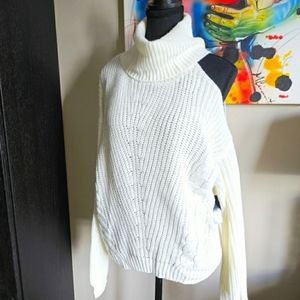 5 For $25✨New+Tag Womens Extra Large XL Soft Knit White Off The Shoulder Sweater
